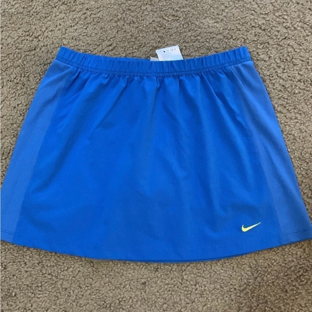 Nike Blue Athletic Skirt with Neon Swoosh